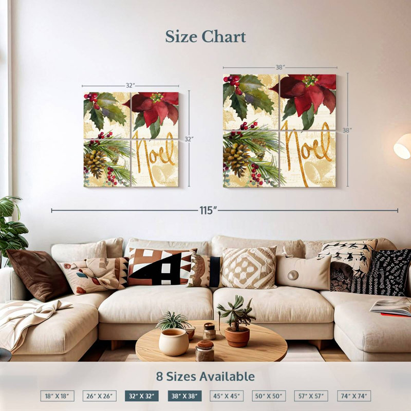 Poinsettia de Noël Lelend III, H 32 po x l 32 po