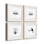 Had Me at Meow - Ensemble de 4 pièces d'art textuel sur toile-431127121-431127122