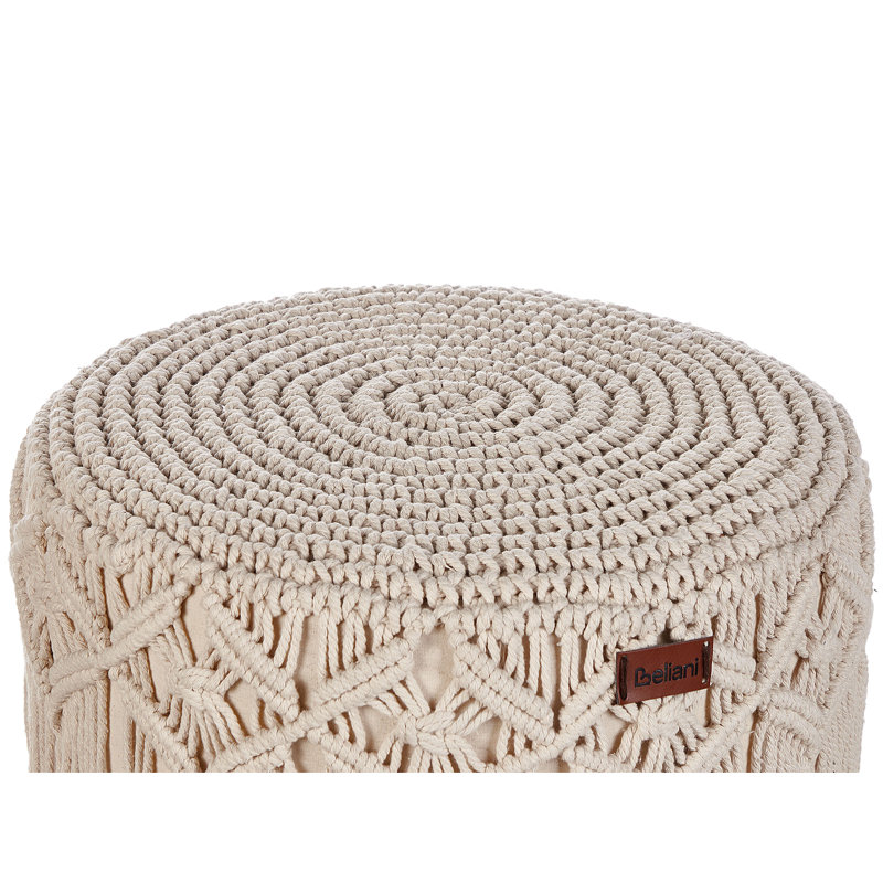 Chelzie 40cm Wide Round Footstool Ottoman