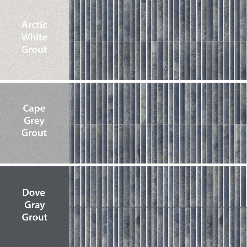 Rubik 5.88" x 11.75" Ceramic Patterned Tile, Gray