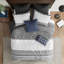 Housse de couette pour très grand lit / très grand lit, coton touffeté en chenille, blanc, attrayant, fermeture à boutons, coins à nouer à l'intérieur, lavable à la machine et 2 taies décoratives incluses Style coton, look, fermeture à boutons, 4 coins