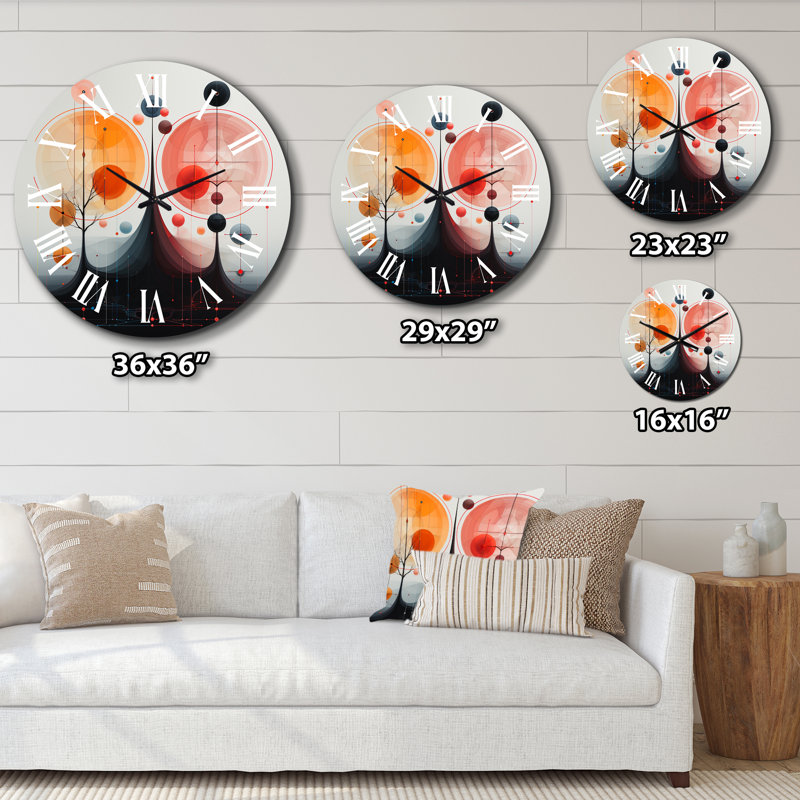 Horloge murale abstraite minimaliste, Moyenne