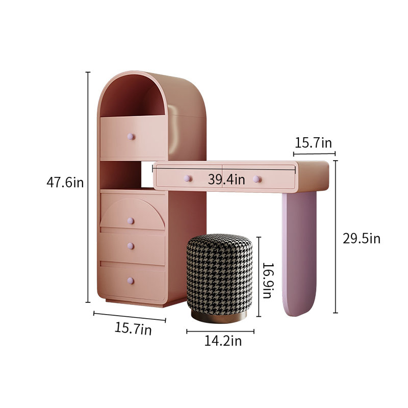 Fraiser Vanity, Pink/Purple