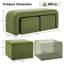 Ensemble de banc rembourré en velours 3 pièces l 47,6 po, sans assemblage-1120377107