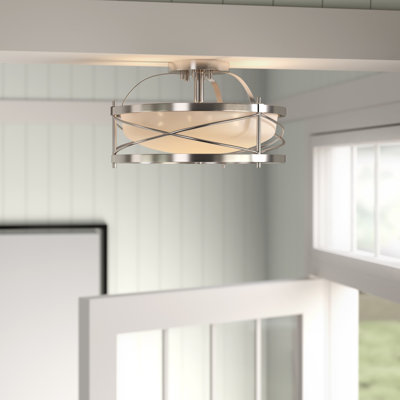 Gaen Glass Semi Flush Mount