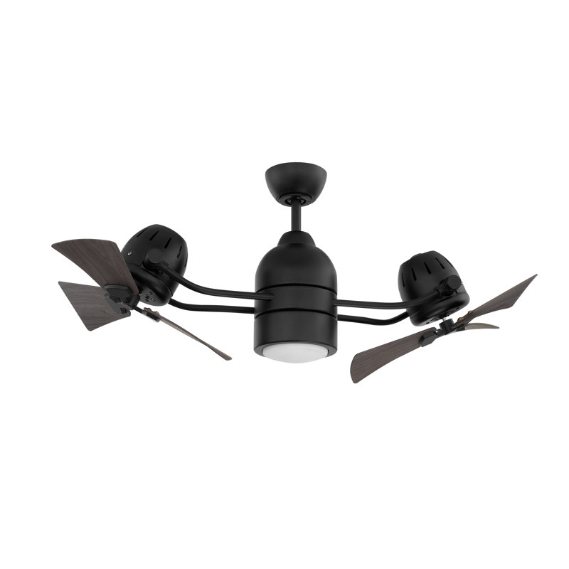 Kutlay Ceiling Fan with LED Lights, Flat Black