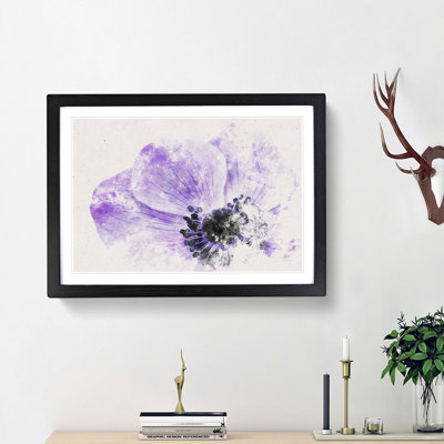 Purple Anemone Flower - Framed Print