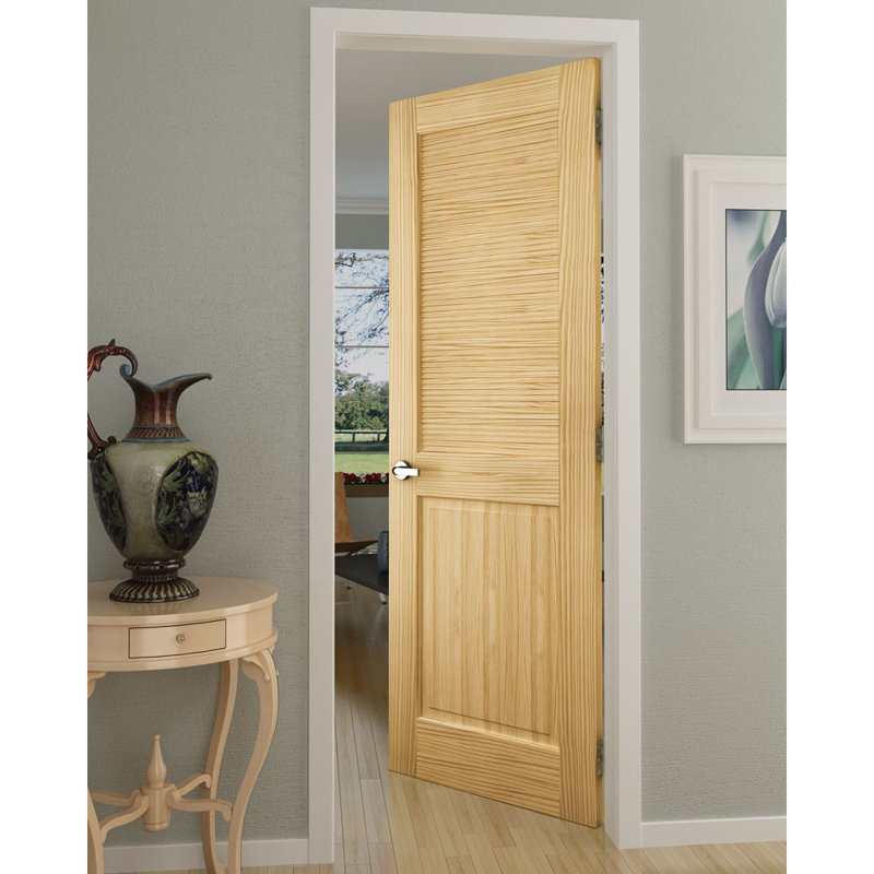 Porte standard non finie en bois manufacturé à persiennes, 28 po x 80 po