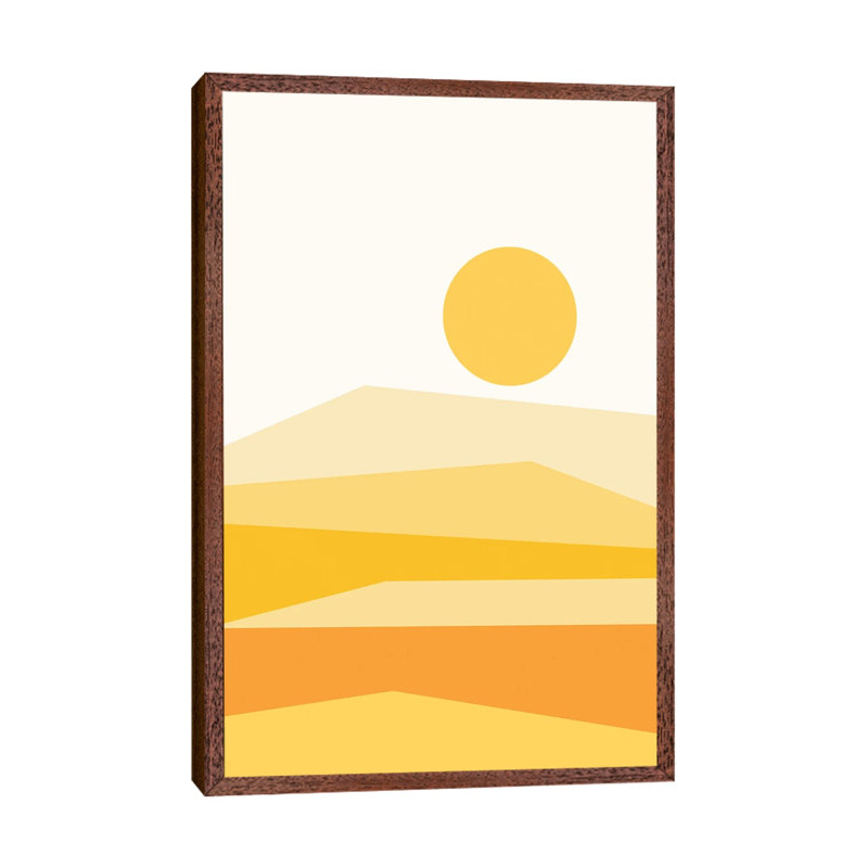 Print on Canvas, 66.04 cm H x 45.72 cm W, Brown Framed, Silver/White/Yellow