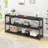 Horizontal Bookshelf, 63" Modern Cube Storage Organizer BookcaseWide Bookshelves, Industrial Long Wood Metal Book Shelf, Low Cube Shelf for Office Home Bedroom Living Room-1914336318