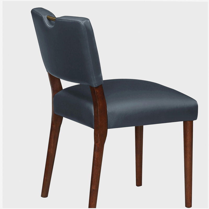 Ensemble de chaises en similicuir bleu Bryson MIndiaight - ensemble de 2 pièces