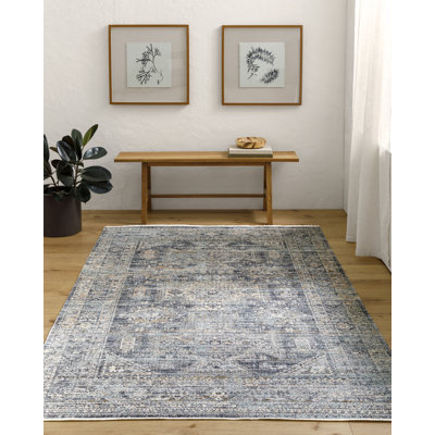 Becki Owens x Livabliss Margaret Vintage Navy/Taupe Area Rug