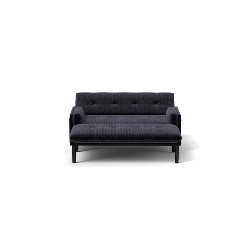 Canapé-lit 2 places gris avec fonction inclinable et multifonctionnelle, idéal pour la vie, structure en métal, revêtement en velours, canapé-lit inclinable à assise mi-moelleuse, utilisations variées, structure, tissu,