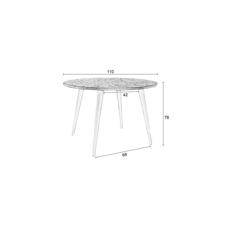 Round Solid Wood Dining Table