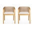 Ensemble de 2 chaises de patio pour l'extérieur en bois massif