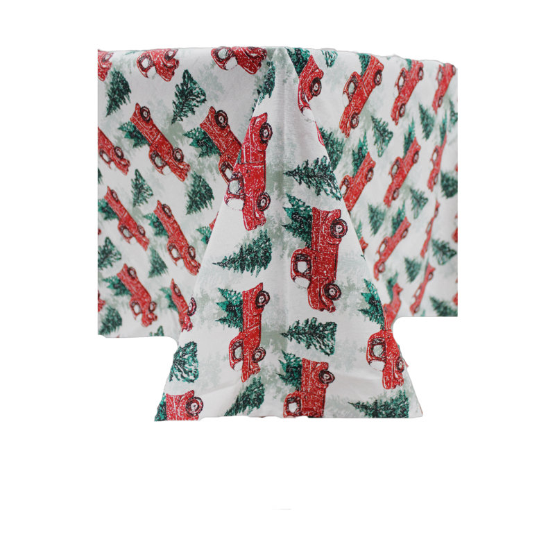 Nappe en coton (camion rouge avec arbre), L 90 po x l 60 po