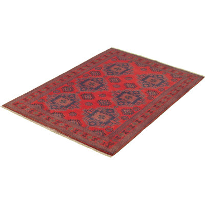 Allaina One-of-a-Kind 4'2" X 6'5" 2010s Wool Area Rug in Red
