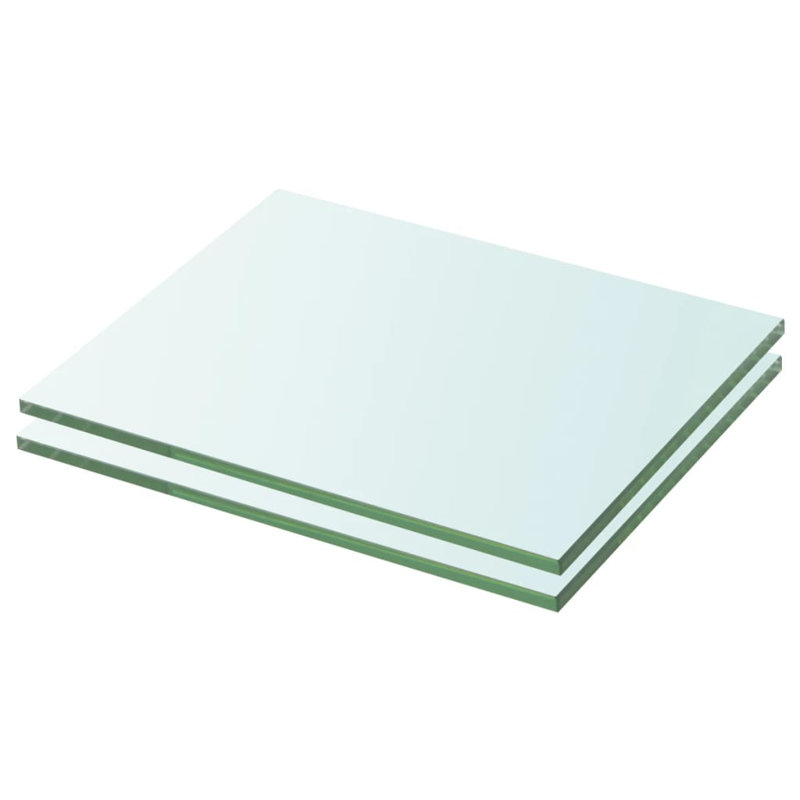 Eleri 2 Piece Square Glass Floating Shelf, 0.8cm H x 20cm W x 20cm D