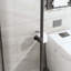 Cabine de douche d'angle sans cadre avec 1/4 po Verre trempé transparent, ouverture pivotante, pour salle de bain moderne