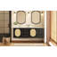 Meuble-lavabo 30 po avec lavabo en céramique, meuble-lavabo Mid-Century avec 2 tiroirs, meuble-lavabo avec grand espace de rangement