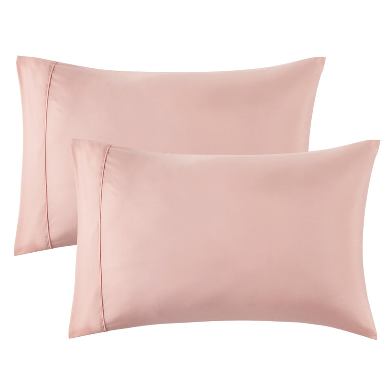 Bedsure Decorative Boho Pillow Shams With Envelope Closure, Queen Pillow Case, Pale Blush