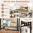 Mobile Laptop Desk with Keyboard Tray, Lower Shelf, 3 Hooks, 4 Universal Wheels Gray-990227295