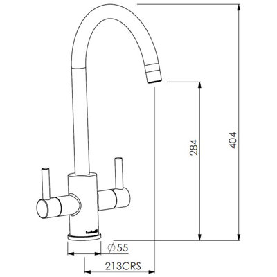 Reginox Genesis Chrome Double Lever Kitchen Sink Mixer Tap