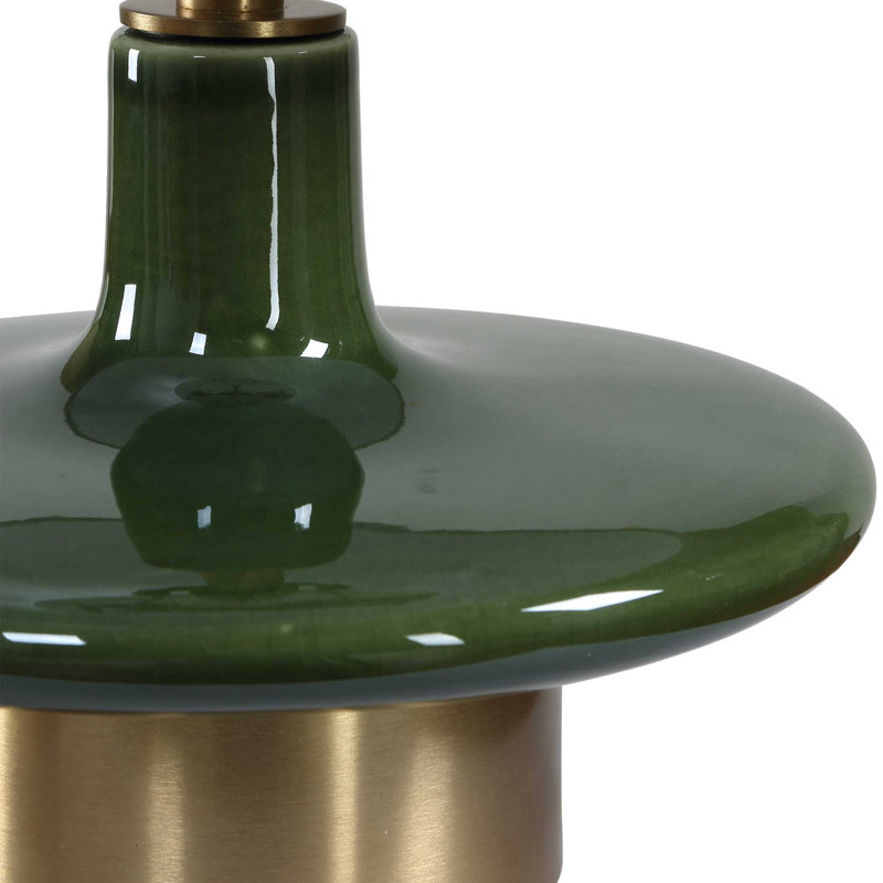  Sieler Glossy Green Table Lamp