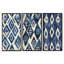 Motif tribal indigo - ensemble abstrait d'art mural bohème de 3-129075872-129075874