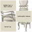 Chaise d'appoint en tissu et finition champagne Bemment, ensemble de 2
