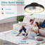 Ventilateur de plafond à DEL - Température de couleur réglable et réglable, APP et télécommande, ventilateur de plafond intelligent moderne (silencieux / 6 vitesses / réversible / moteur à courant continu)