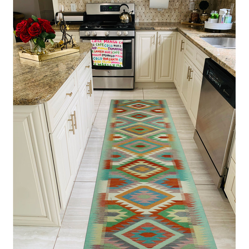 Bobbee Flatweave Wool Geometric Indoor Rug