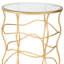 Almee Glass Top Pedestal End Table