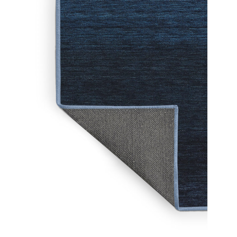Tapis noir/bleu zone contemporaine Donnay, Rectangle 5 pi x 7 pi