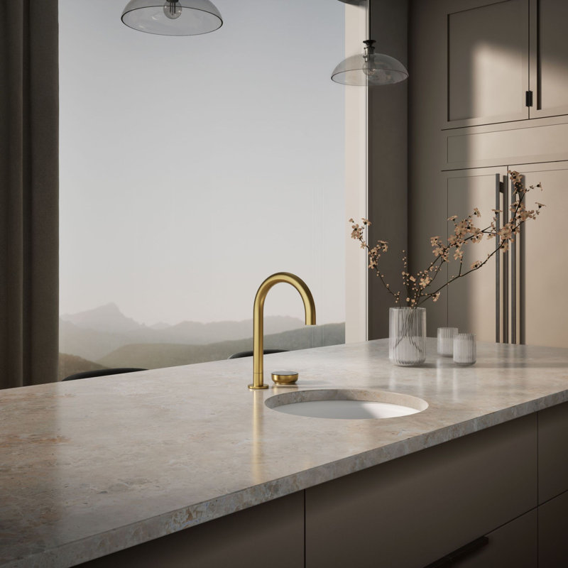 Aquifer4-In-1 Short Arc Beverage Faucet, Brushed Brass
