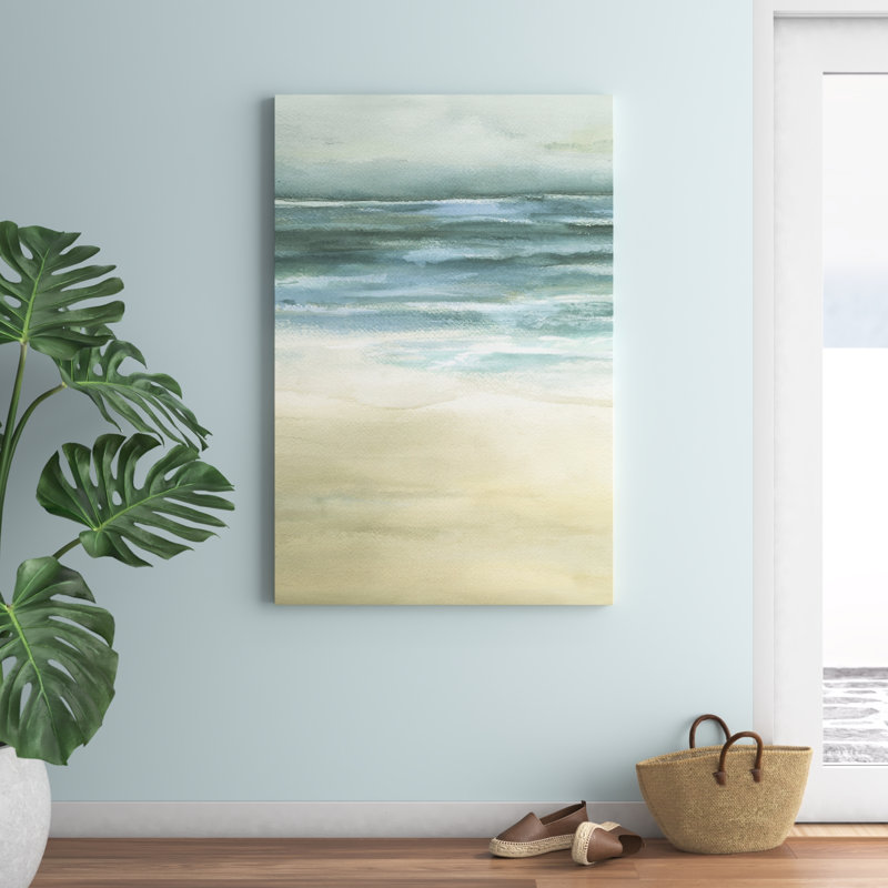 Tranquil Sea II by Jennifer Goldberger - Painting on Canvas, 122cm H x 81cm W, Wrapped Canvas