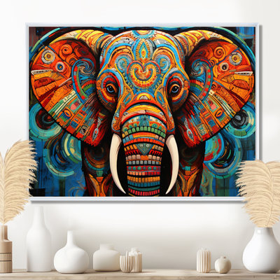 Éléphant Tribal Majesty - Éléphant, art mural