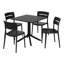 Ensemble repas carré pour 4 personnes-244289334