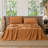 MooMee Sheet Set Extra Deep Pocket 100% Washed Cotton Linen Like Textured Lightweight Breathable-404490831-469595445