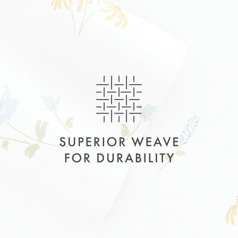 King Blue Floral Microfiber Sheet Set with Pillowcases
