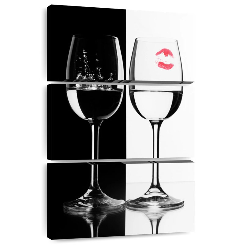 Yarlin Black And White Wine, 32" H x 20" W
