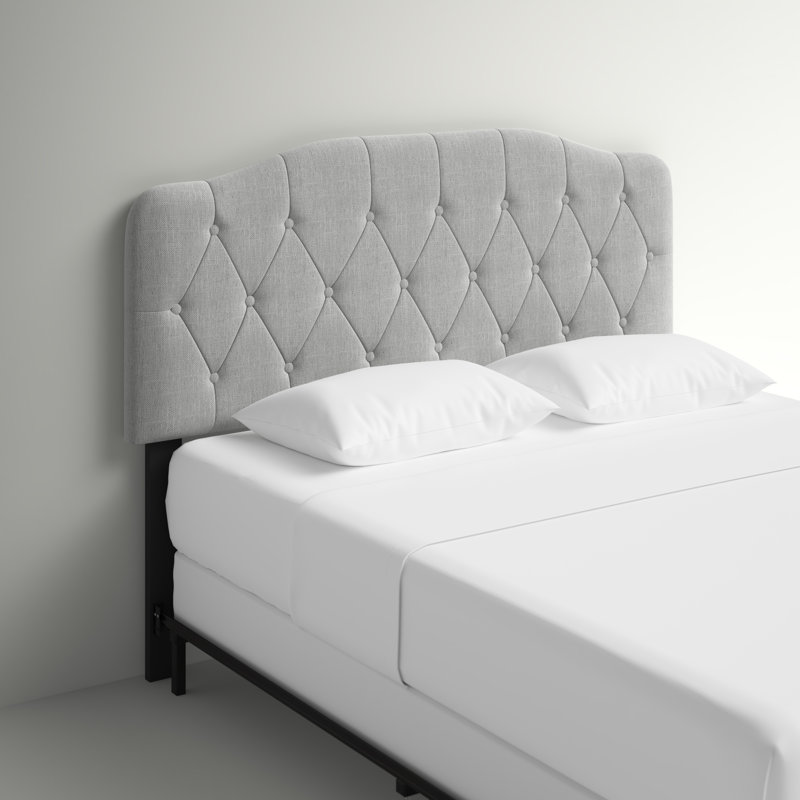 Tête de lit tapissier Ashari, Très grand, Gris glacé
