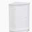 White Bathroom Cabinet Triangle Corner Storage Cabinet with Adjustable Shelf Modern Style MDF Board (Old SKU:WF291477AAK)-6063959