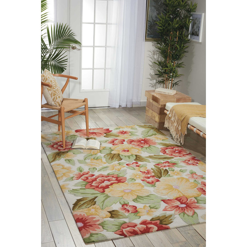 Tapis crème contemporain Karyn, Tapis de couloir 2 pi 3 po x 8 pi