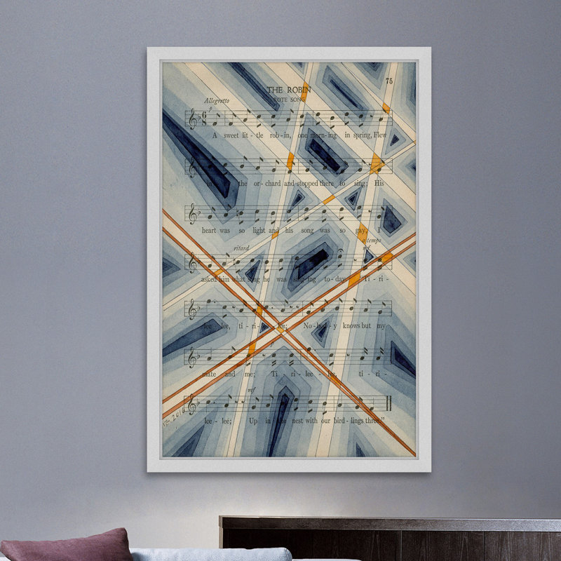 « the robin' » par nikki galapon, reproduction d’art encadrée, H 45 po x l 30 po x P 1,5 po
