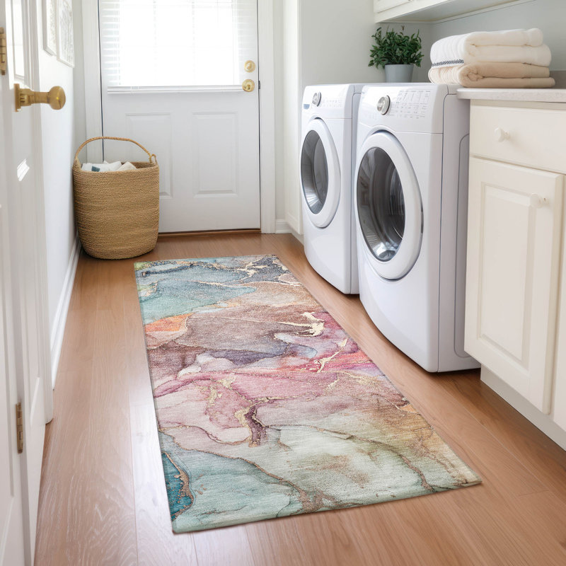 Alfonzo Abstract Indoor / Outdoor Rug, Runner 2'3" x 7'6"