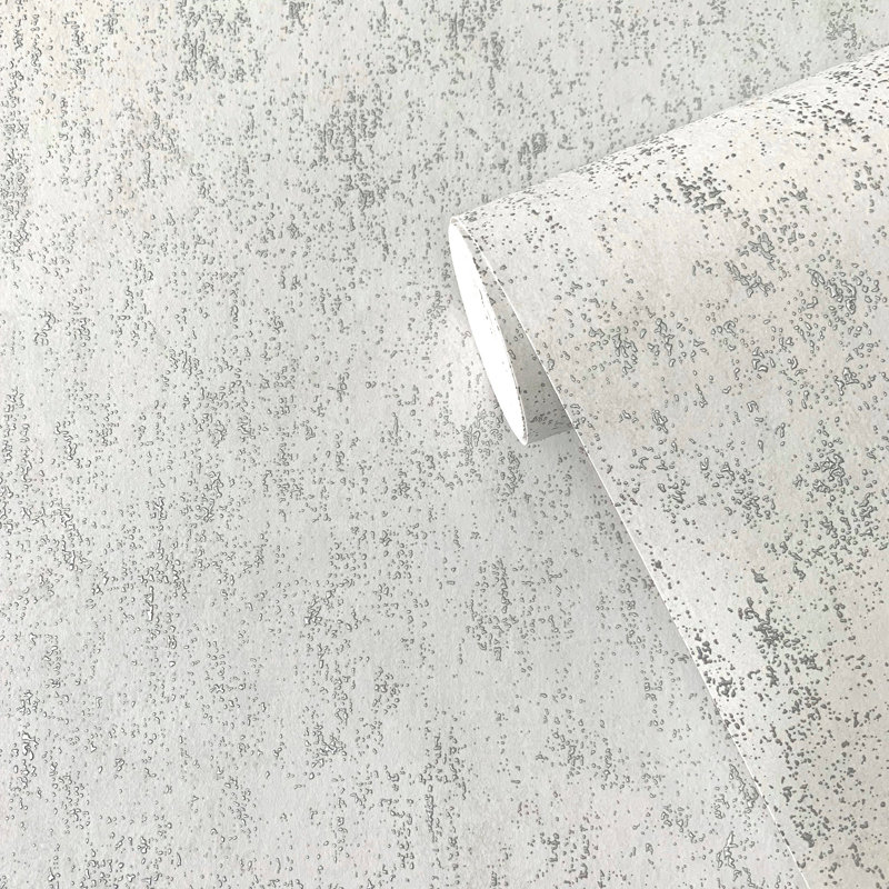 Lustre Metallic Textured Speck Wallpaper Roll, Silver