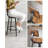 Bar Stools Kitchen Stools Set Of 2 High Back Bar Stools Steel Frame 62.5Cm High Seat Easy Assembly Industrial Rustic Brown And Black