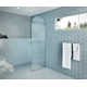 Maven 28 in. x 86.75 in. Fully Frameless Arched Fluted Single Fixed Shower Panel
