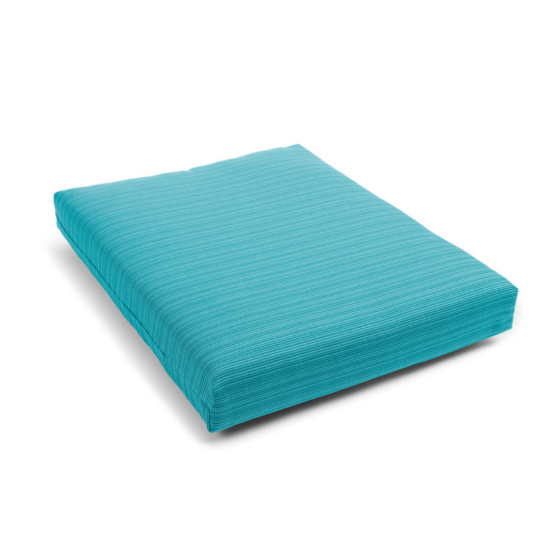 Tailored. Modern Look Seat Cushion. Mitered Corners, With Zipper And Padded Polyester Fill., Peacock